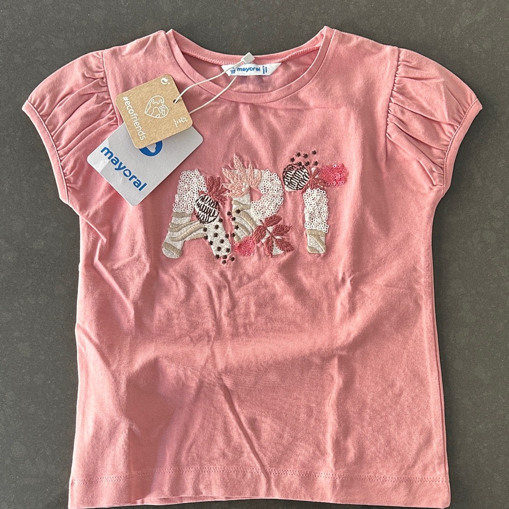 Mayoral Blush Pink Short Sleeve Tee